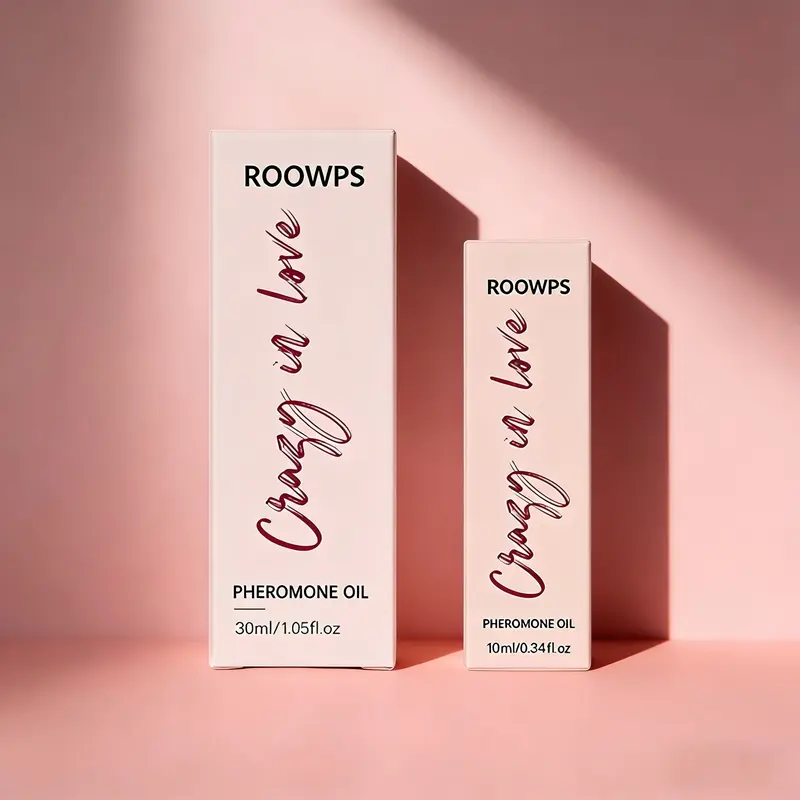 ROOWPS Crazy in Love 30ml Roll-On Oil Perfume - Unisex Alcohol-Free Fragrance Scent Perfume for Adults, Mango Citrus Rose Musk Jasmine Peach & Floral Fruity Notes, Degradable Mini Date Oil, Contains Neither Harmful Additives, Ideal Women’s Day Gift
