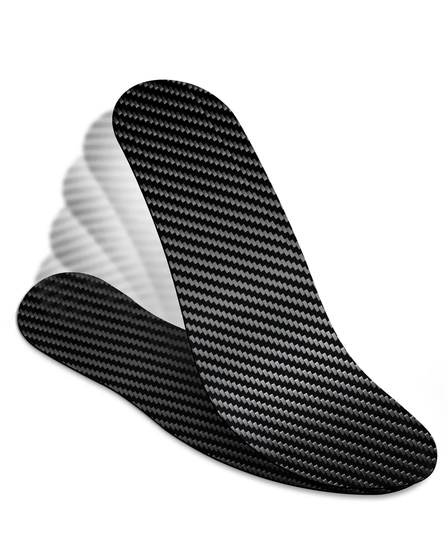 Semi-Rigid Carbon Fiber Performance Insoles - Elastic Rebound Sports Shoe Inserts for Volleyball, Footwear, Plantar Fasciitis, Turf Toe, Foot Fractures, Hallux Rigidus/Limitus Pain Relief, All Seasons