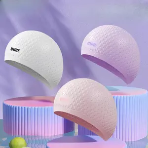Unisex Soft Silicone Swim Cap for Women and Men, Intensive Training Comfortable Non-Slip Long Hair Swimming Hat