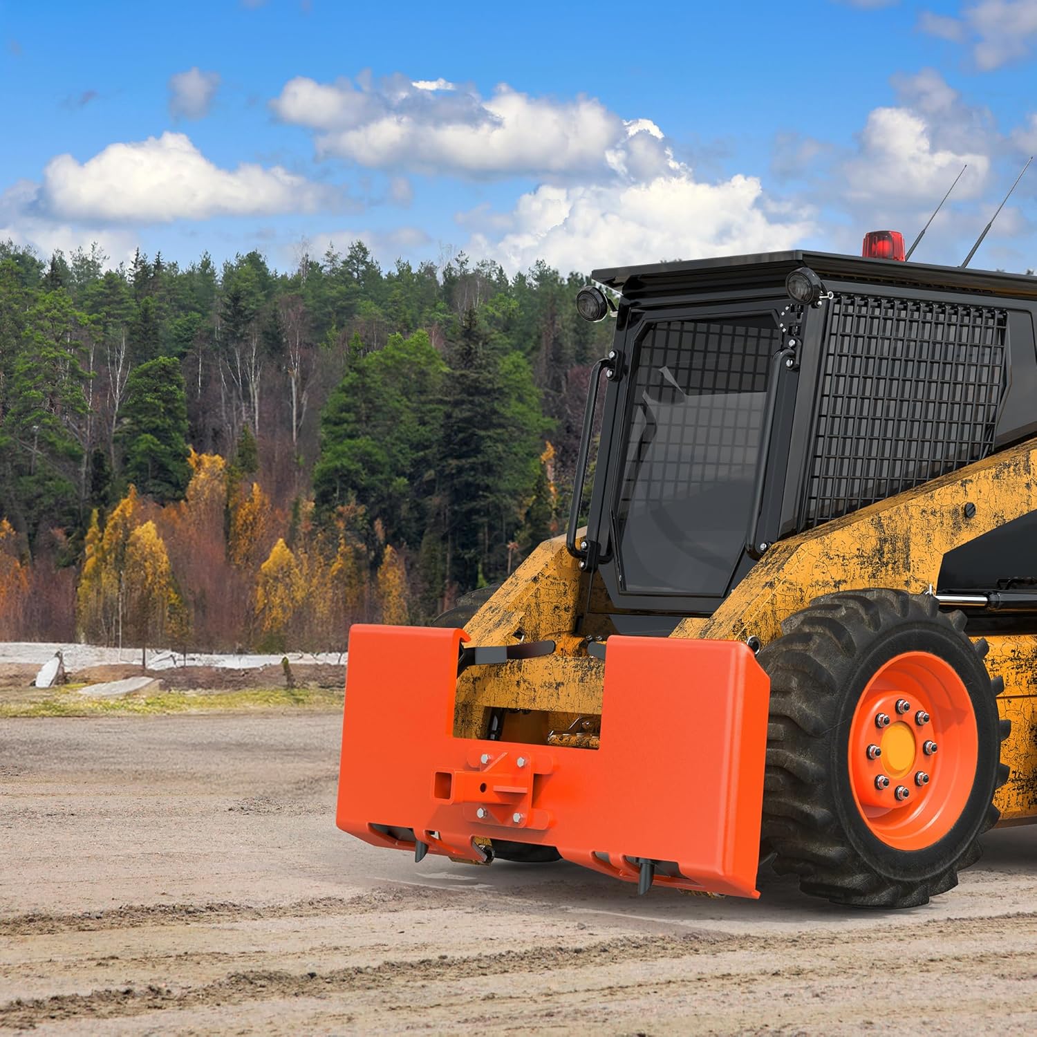 YITAMOTOR 3/8" Skid Steer Mount Plate with 2" Removable Trailer Hitch Receiver, Thick Skid Steer Plate Attachment, Universal Skid Loader Tractor Quick Attach Plate, Removable, Orange YITAMOTOR 3/8" Skid Steer Mount Plate with 2" Removable Trailer Hitch Receiver, Thick Skid Steer Plate Attachment, Universal Skid Loader Tractor Quick Attach Plate, Removable, Orange