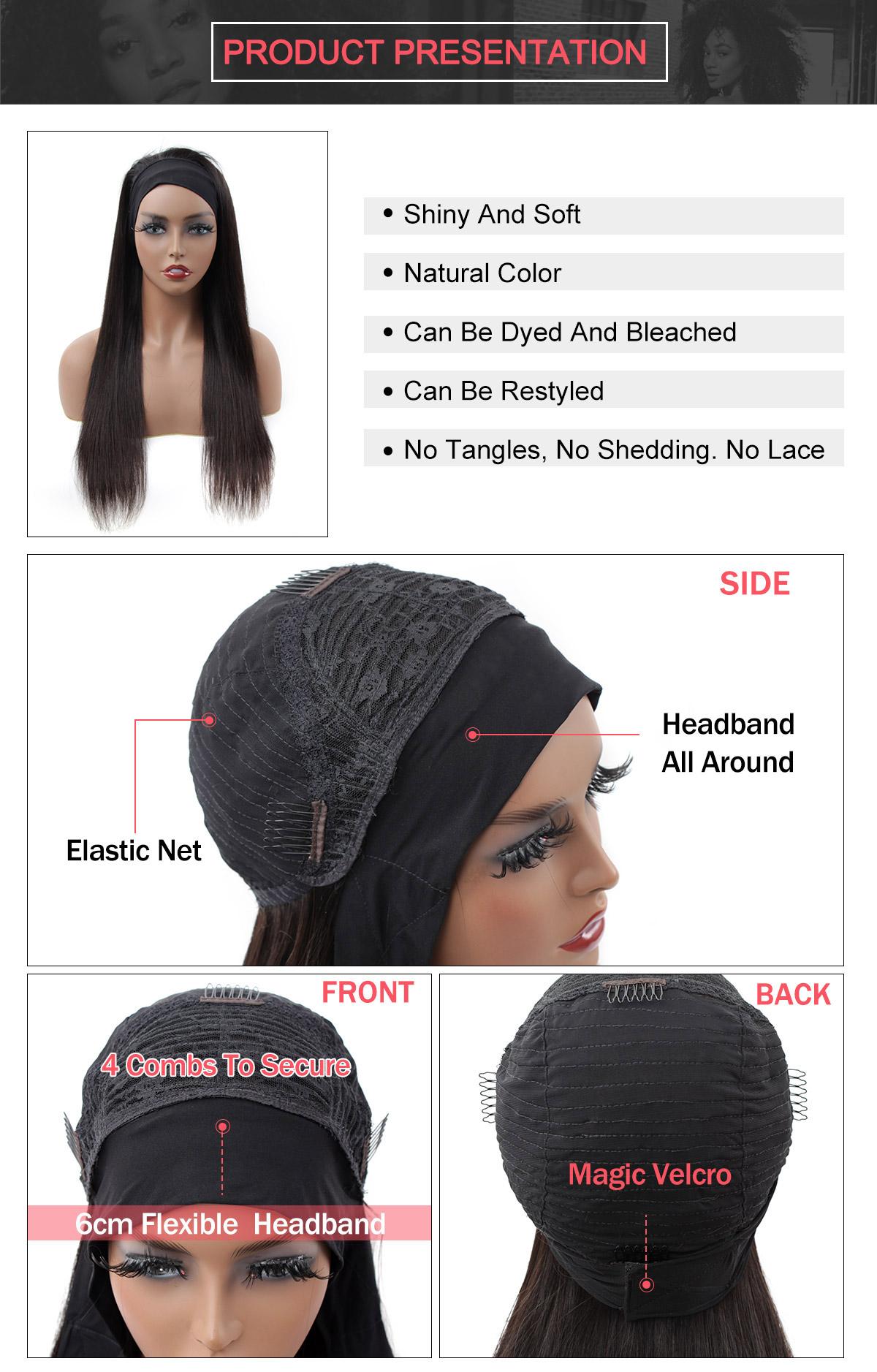 【28‘’ Only $221】ISEE Straight & Deep Curly Headband Wigs Human Brazilian Virgin Hair Glueless Wigs No Lace#SpringStatements