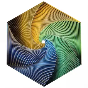 Fractal Fidget Hexagon Kinetic Desk Spinning Toy Used for Anxiety Disorder ADHD Adult Office Visual Illusion Fingertip Toys