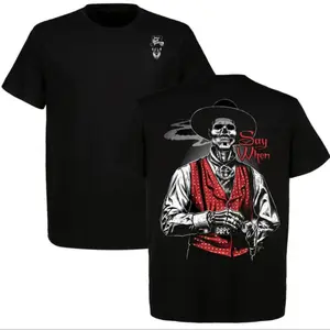 Doc Holliday Say When Old West Death Dealers Collection Tombstone Ghost Town Zombie T-Shirt, Cowboy Shirt, Full Color, Full Size