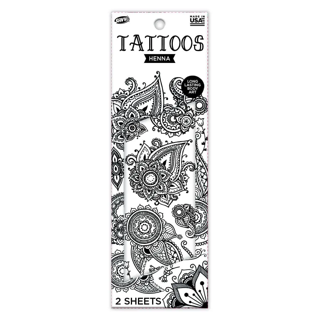 Henna Temporary Temporary Tattoos
