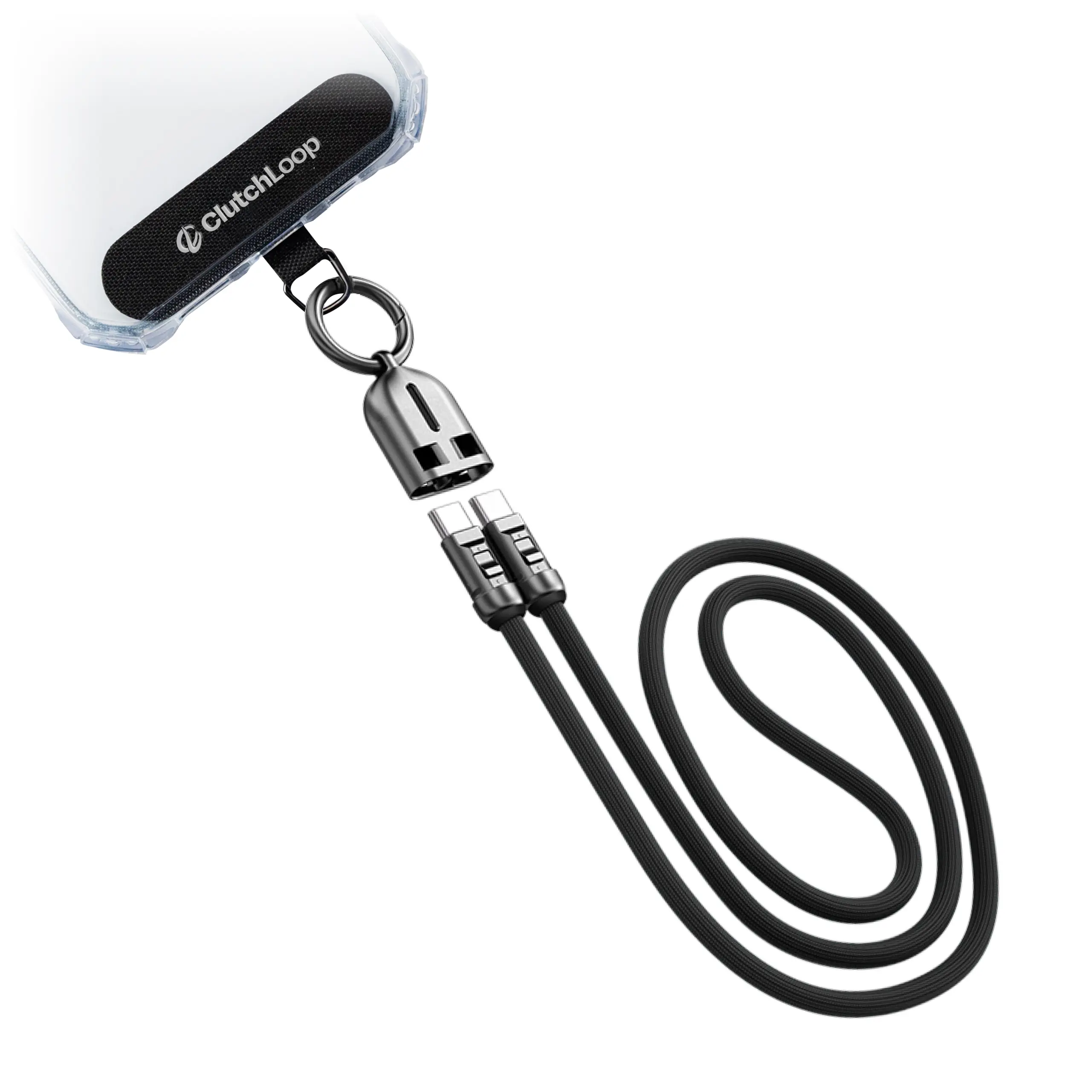 ChargeLoop  - USB-C Charging Anti-Theft Phone Strap for Smartphones - Midnight