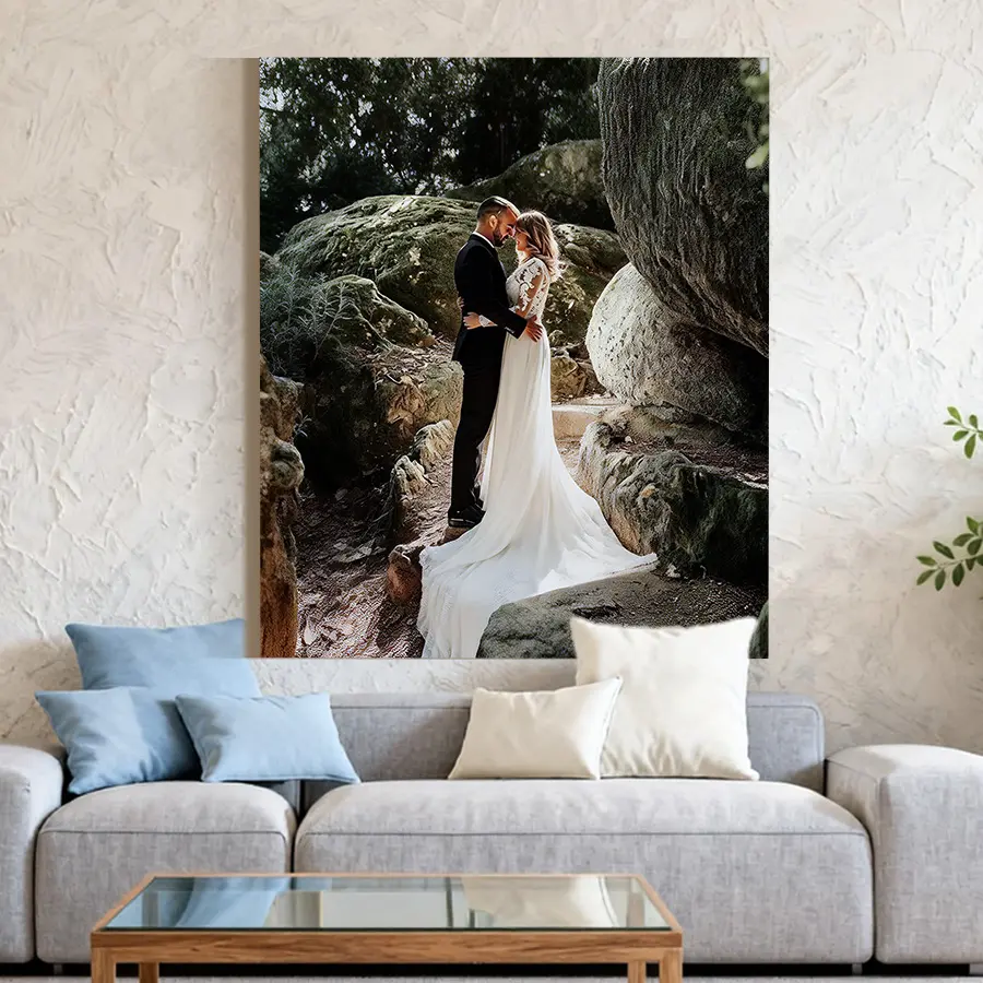 Personalized Custom Canvas Prints: Photo On Canvas (Framed 10X10) Transform Your Photos into Stunning Framed Wall Art Digitally Printed Photo To Canvas Ideal for Home Decor Gifts Keepsakes family