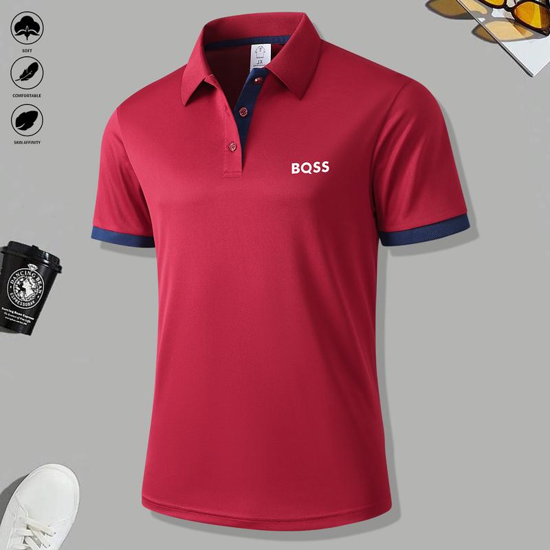 Men’s short-sleeve fashion polo shirt for business casual outdoor wear, breathable with a regular fit, perfect for outdoor activities Men’s short-sleeve fashion polo shirt for business casual outdoor wear, breathable with a regular fit, perfect for outdoor activities
