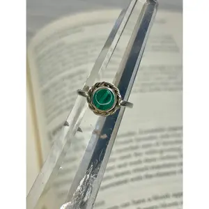 Malachite Sterling Silver Ring | US Size 7