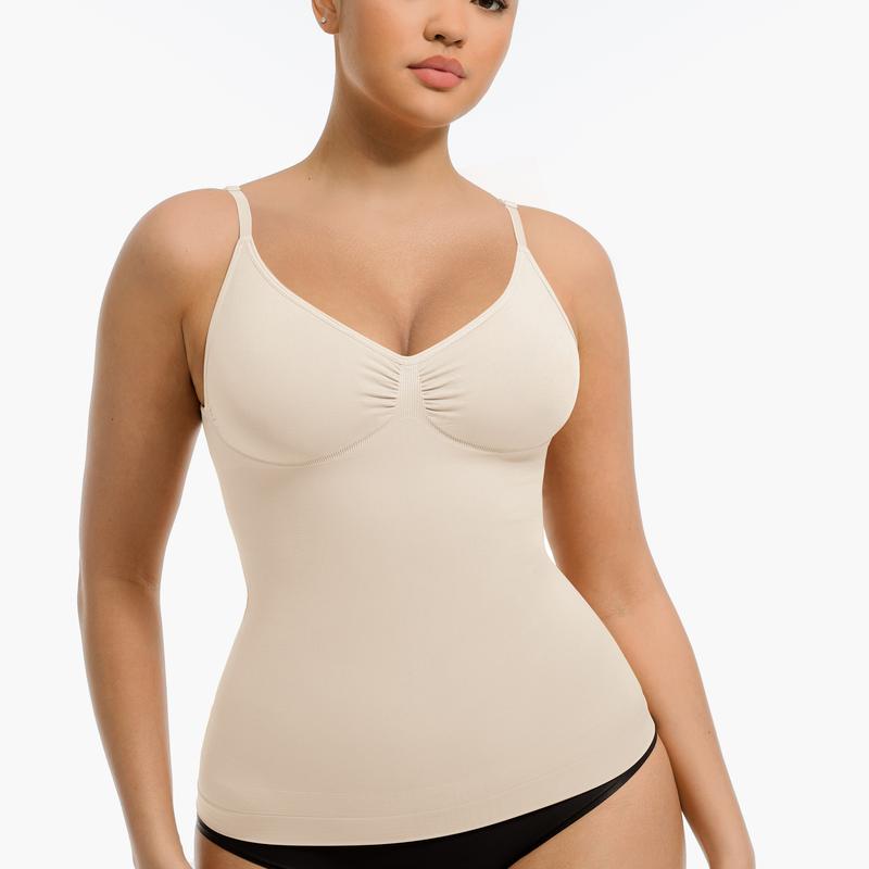 FeelinGirl Tank Top Womens Shapewear Tummy Control Cami Tanks Seamless Camisole Tops Womenswear Spaghetti Strap Underwear Lady Springtok