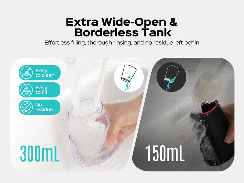 COSLUS Water Flosser Teeth Pick: Portable Cordless Oral Irrigator, 300ML Lightweight Water Cleanser for Daily Use. IPX7 Waterproof,18 Pressure Settings,Durable with Travel Storage,Ideal for Teens, Braces & Sensitive Teeth