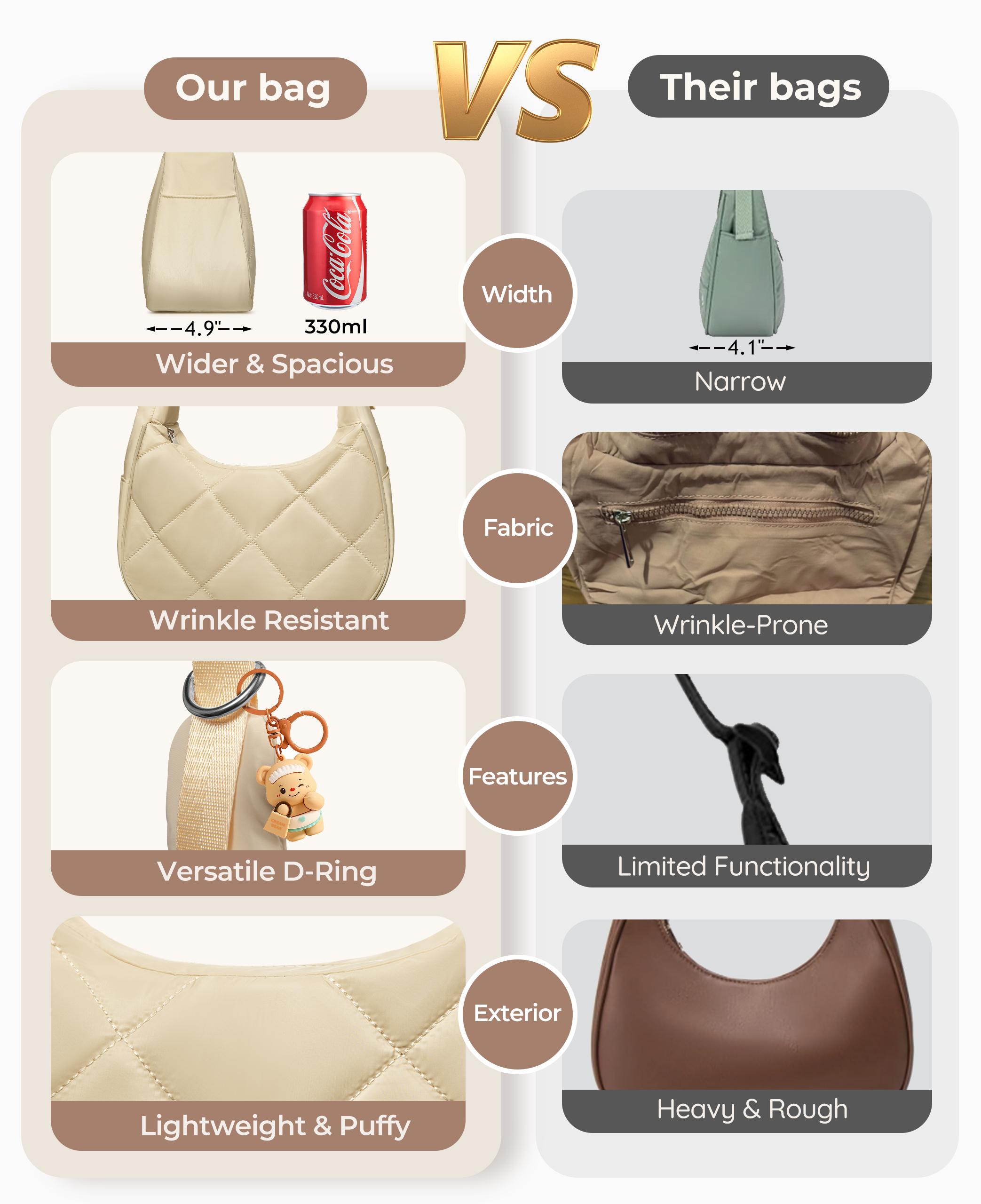 Crescent Moon Bag Aesthetic 2026 ~Single Strap Purse for Women | Soft Macaron Color Crossbody Bag ~ Small but Mighty Capacity ~ Cute Boho Daypack & Shoulder Bag