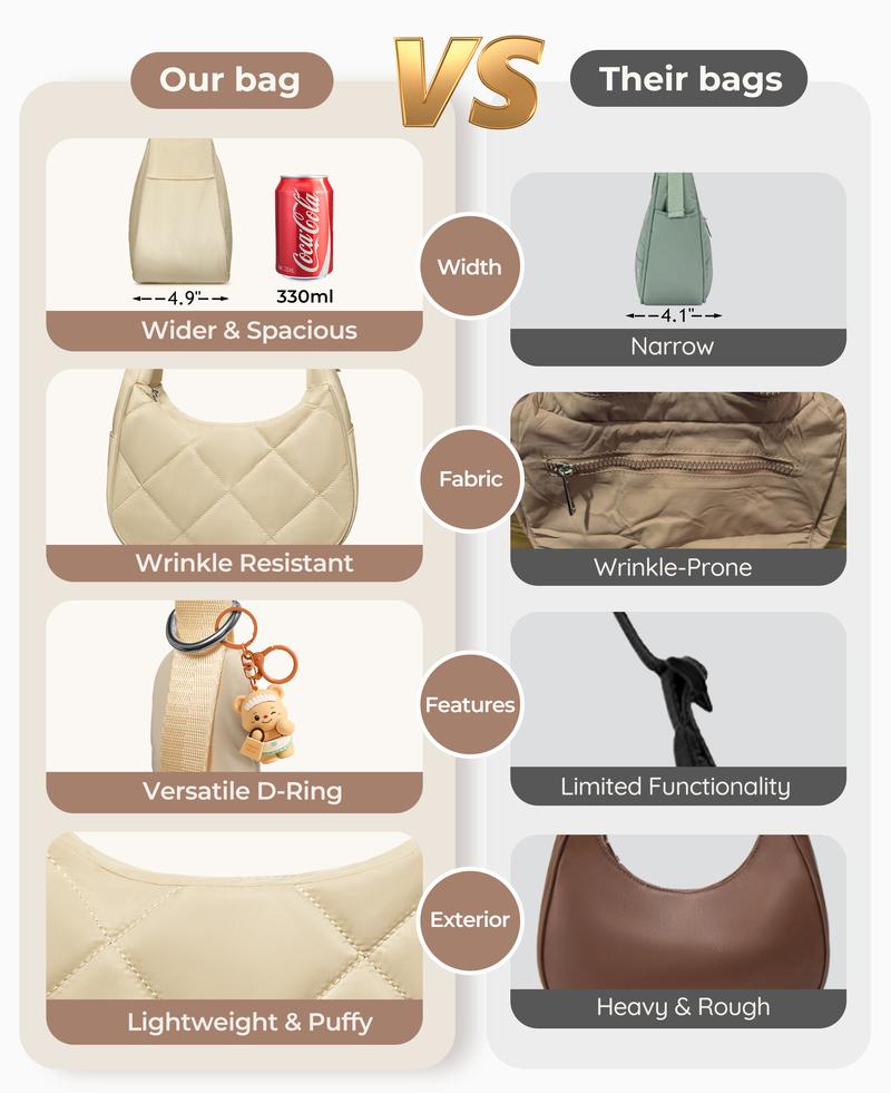 Crescent Moon Bag Aesthetic 2026 ~Single Strap Purse for Women | Soft Macaron Color Crossbody Bag ~ Small but Mighty Capacity ~ Cute Boho Daypack & Shoulder Bag