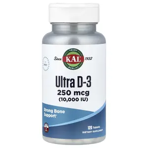 KAL Ultra D-3, 250 mcg (10,000 IU), 120 Tablets