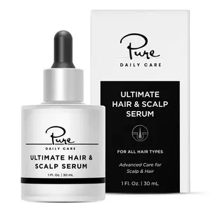 Ultimate Hair & Scalp Serum by Pure Daily Care - Clinically Inspired, Dermatology-Rooted Formula for Fuller Stronger Healthier Hair - Lightweight Non-Greasy Fragrance-Free - 1 FL OZ 30 mL
