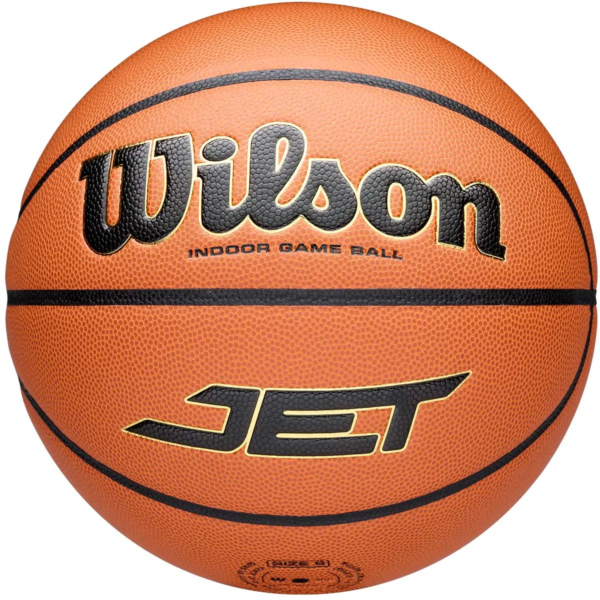 Wilson Women's 28.5" (Size 6) JET Intermediate Rubber Basketball, Sponge-Like Core, Pebbled Grip, Cushioned, Partially Inflated, Official Indoor Play Ball, Cushioning, Partially Infl., Basketballs, Sponge-Like Cushion Core
