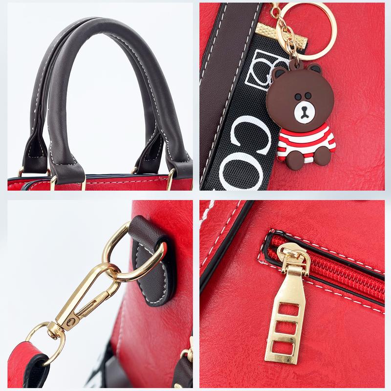 Classic Shoulder Bag for Women PU Leather Crossbody Bags with Top Handle and Zipper Closure for Daily Use and Party