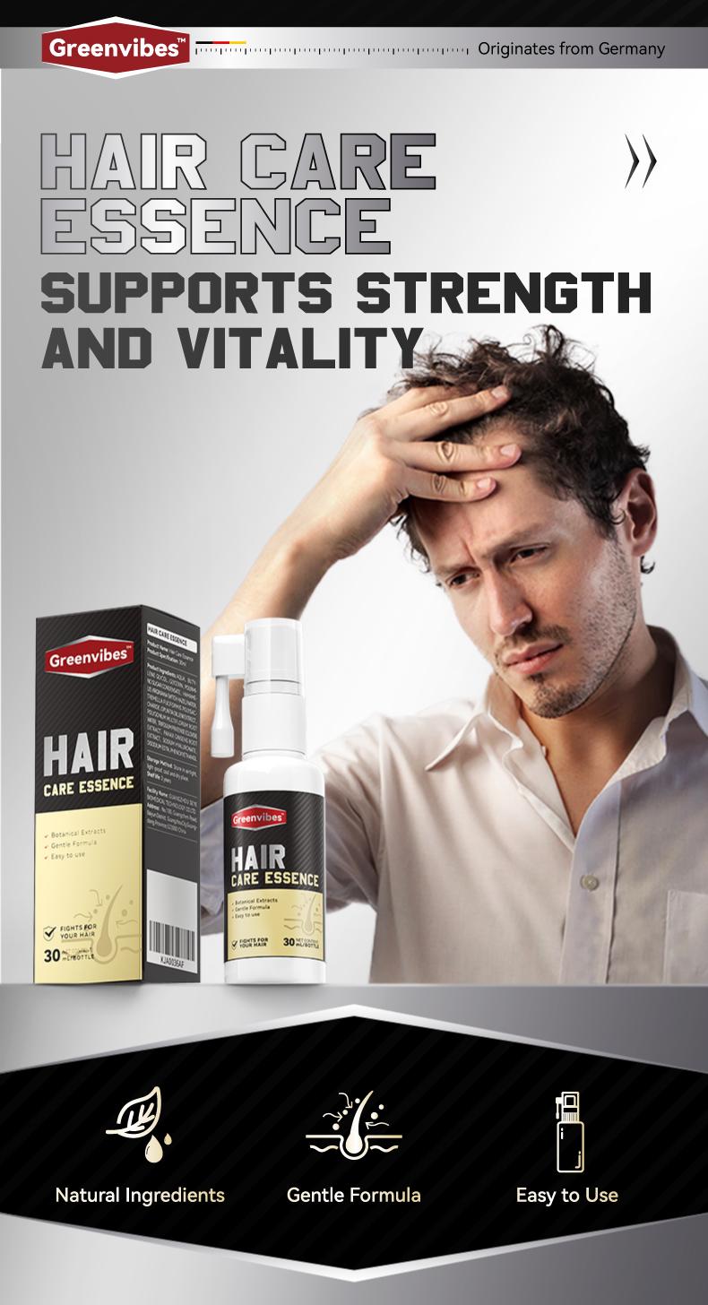 Greenvibes 1 Hair Care Essence  Containing Ingredients such as Butylene Glycol, Glycerin, and Polyaminoglycoside Condensates Enhance Strength and Vitality
