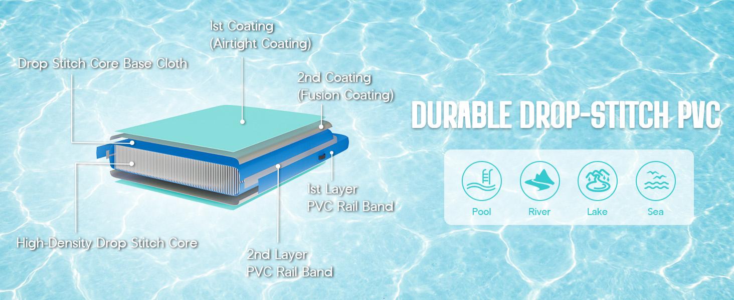 AMERLIFE Hexagon/Circle/Triangle 8FT/10FT/12FT Inflatable Water Hammock for Adults, Floating Raft Dock Platform with Mesh, Heavy Duty Water Float Dock for Lake Beach Party AMERLIFE Hexagon/Circle/Triangle 8FT/10FT/12FT Inflatable Water Hammock for Adults, Floating Raft Dock Platform with Mesh, Heavy Duty Water Float Dock for Lake Beach Party