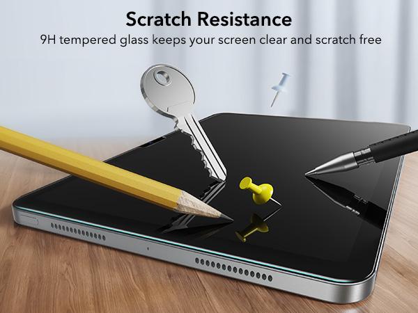 ESR Screen Protector for iPad Air 11"/13"&iPad Pro 11"/13"&iPad A16 11/10, Bubble-Free, Easy Installation, 9H Tempered Glass Film with UltraFit Tray