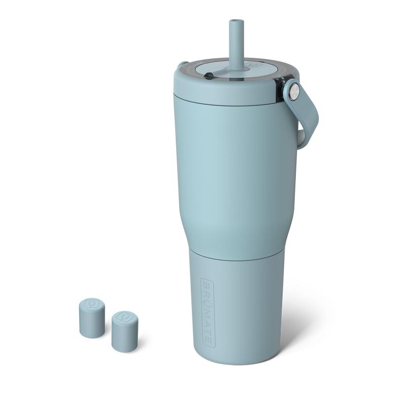 BrüMate Resa 35oz 100% Leakproof Insulated Travel Tumbler + Magnetic Straw Cover 2-Pack Bundle | Cup-Holder Friendly Insulated Tumbler | Built-in Silicone Sleeve and Easy Carry Handle