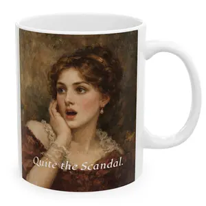 Victorian Era Coffee Mug | Interactive QR Code, 365 Days of Messages