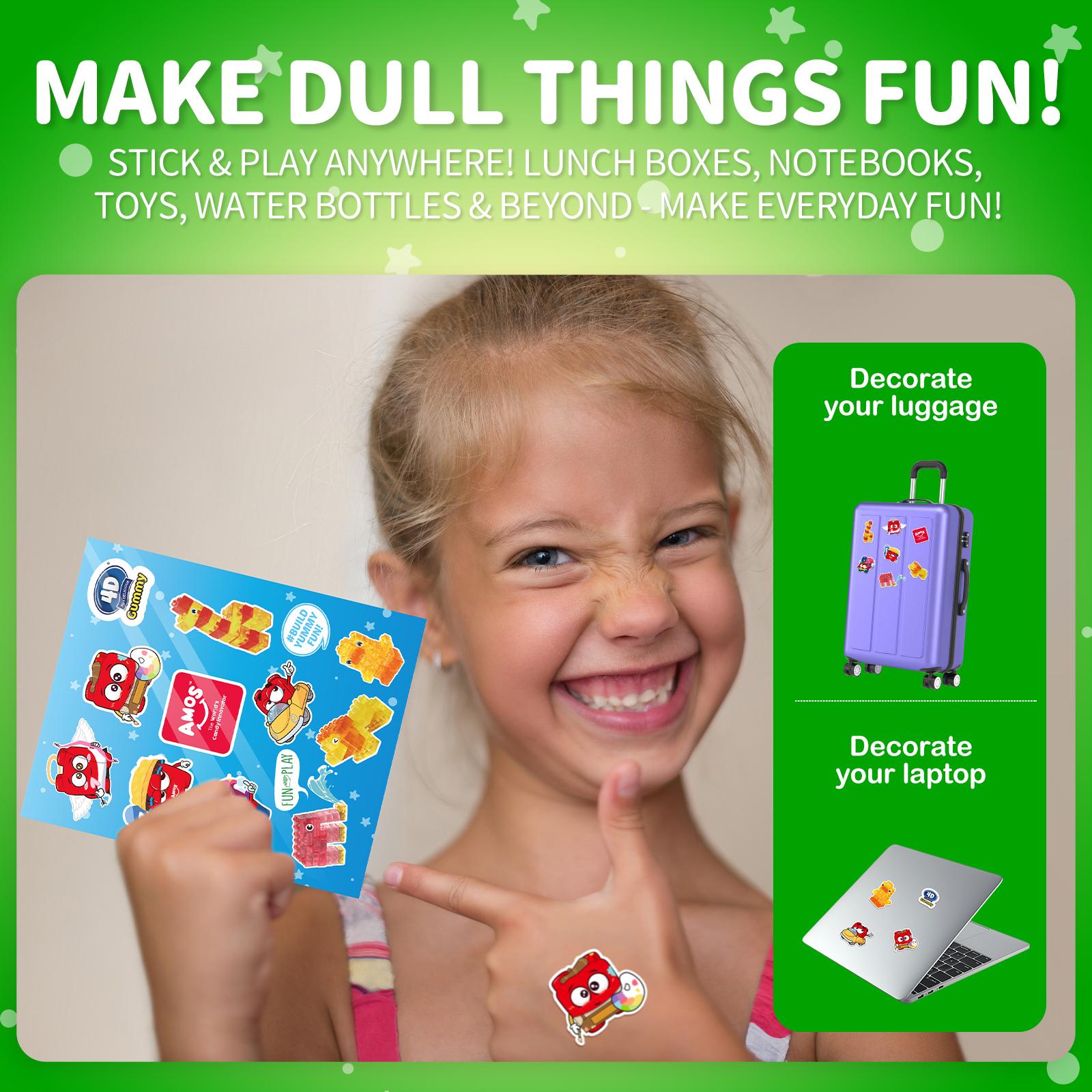 Amos Vegan Gummy Blocks - Watermelon, mango, pineapple and strawberry Flavors - 4D Gummy Building Kit - 6 Resealable Packs - 8.47oz Total - Fun Healthy Snack Amos Vegan Gummy Blocks - Watermelon, mango, pineapple and strawberry Flavors - 4D Gummy Building Kit - 6 Resealable Packs - 8.47oz Total - Fun Healthy Snack