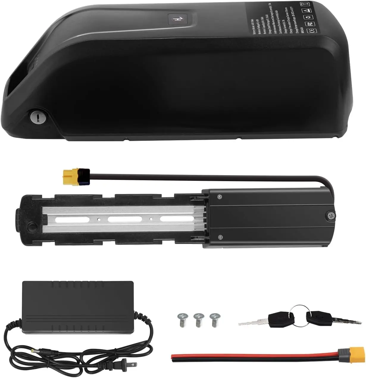 Meaycoty 48V 15.6Ah E-Bike Battery Replacement with 40A BMS, 2A Fast Charger, 720Wh Capacity for 250W-1500W Motors Electric Bikes & Scooters