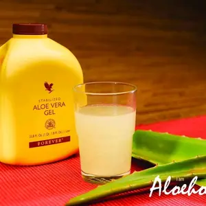 Forever Living Aloe Vera Gel Pure Inner Leaf Juice with lime 99.7% Aloe Content Preservative Free 33.8 fl oz Beverage for Healthy Digestion & Immune Support