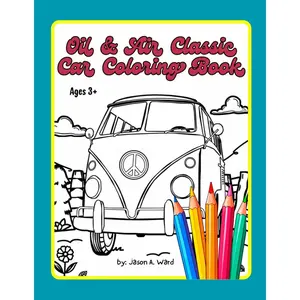 Oil & Air Classic Car Coloring Book: 40+ Pages of Coloring Fun Paperback – Large Print, November 20, 2024