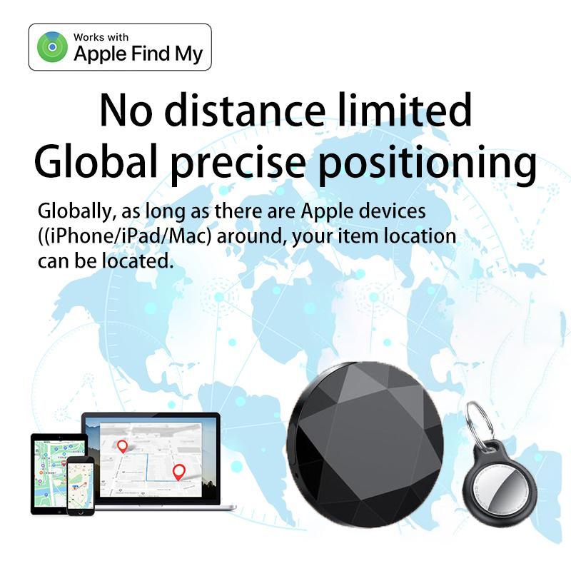 [Valentine's Day] Tukio Tx03 GPS Tracker (iOS Only) for Cars & Pets -Mini Clear Design, Weatherproof Case, Anti-Lost Device, Works with Apple Find My (iOS Only), No Monthly Fees, IP67 Waterproof, Replaceable Battery Remote Bluetooth Protection