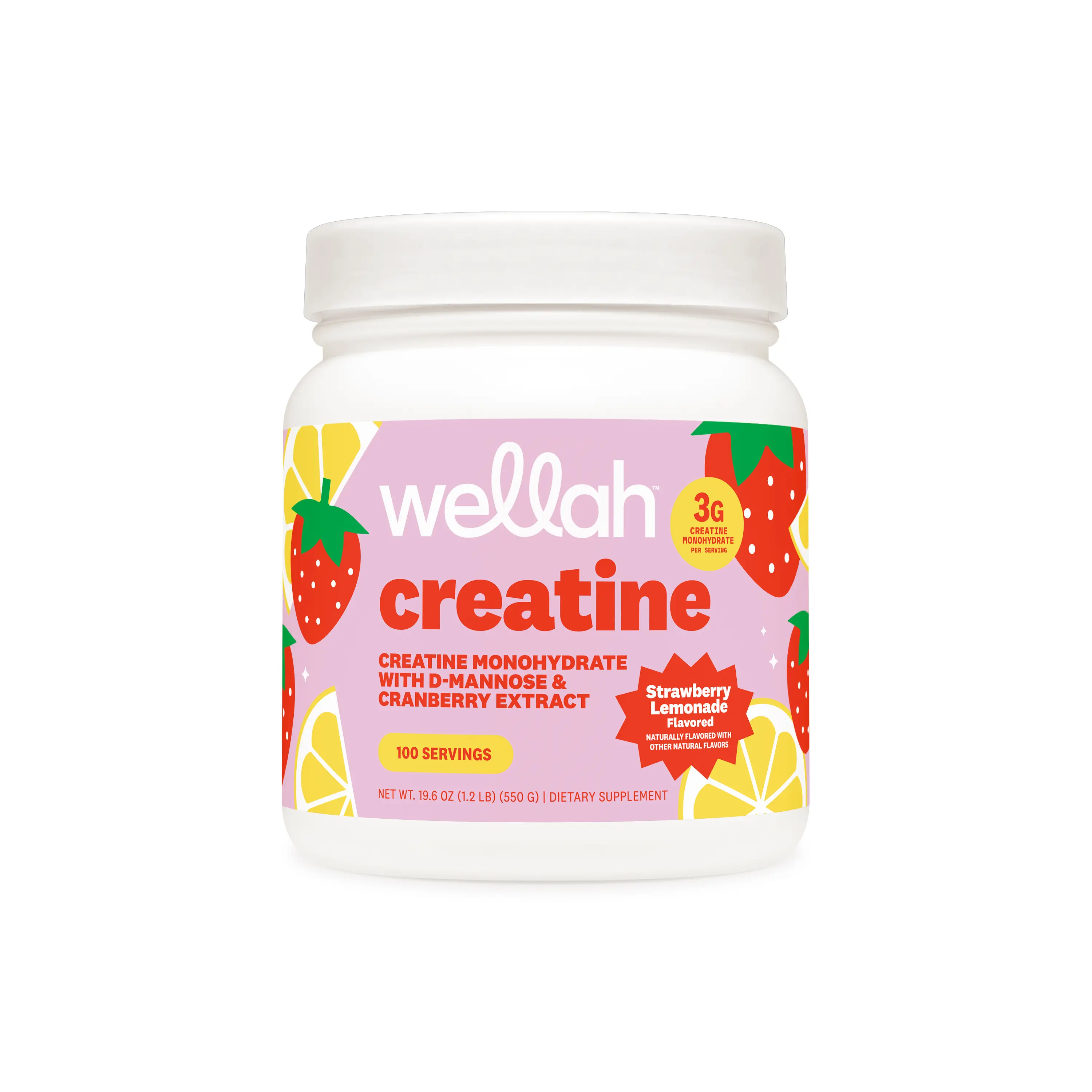 Wellah Creatine | Creatine Monohydrate Supplement For Woman | 3g of creatine monohydrate Per Serving | 100 Servings | creatine for women