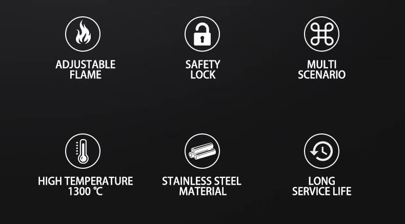 Propane Torch Igniter,3272°F Flame Thrower Gun with Adjustable Flame & Safety Lock, Powerful Grill & Cooking Blow Torch for Searing Steak, Sous Vide, BBQ And DIY (Tank Not Included)