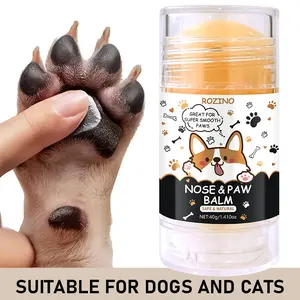 ROZINO 40g Yellow Pet Paw & Nose Balm for Dogs and Cats Safe Natural Formula for Super Smooth Paws Non Irritating Lick Safe Moisturizes Cracked Pads