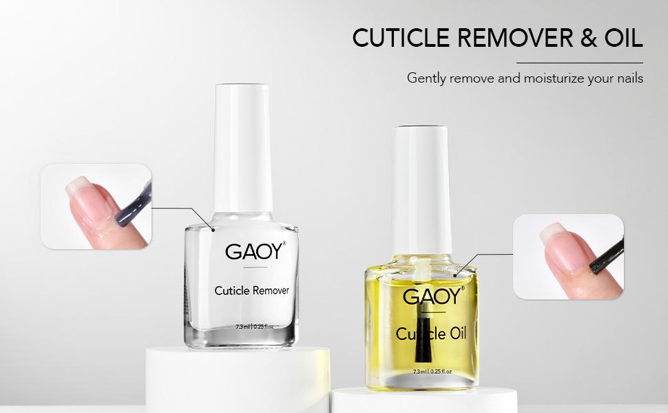 GAOY Cuticle Remover Kit, All-in-One Cuticle Trimmer and Nipper, Nail Oil and Softener, Professional Nail Care Kit with Manicure Tools Files and Buffers for Home & Salon Use