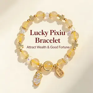 Wealth-Attracting Pixiu Beaded Bracelet – Brings Wealth & Career Advancement, Enhances Luck, Feng Shui Master Blessing