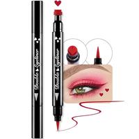 1Pcs 08# Red Hearts Face Stamp & Eyeliner