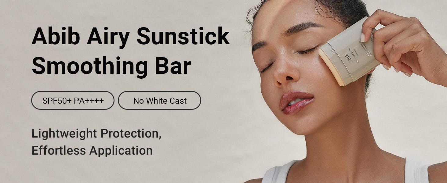 [Abib Official] Airy Sunstick Smoothing Bar SPF50 (2EA)｜Matt Finish, Non-Sticky Sun Protection for Face and Body, Long-lasting Facial Skincare Sunscreen Skin Repair