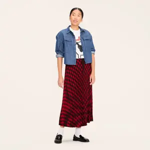 Women's Buffalo Check Midi A-Line Pleated Skirt - Woolrich