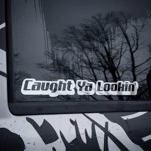 Caught Ya Lookin' Decal,( 2-Pack Options) Available in Multiple Colors and Sizes