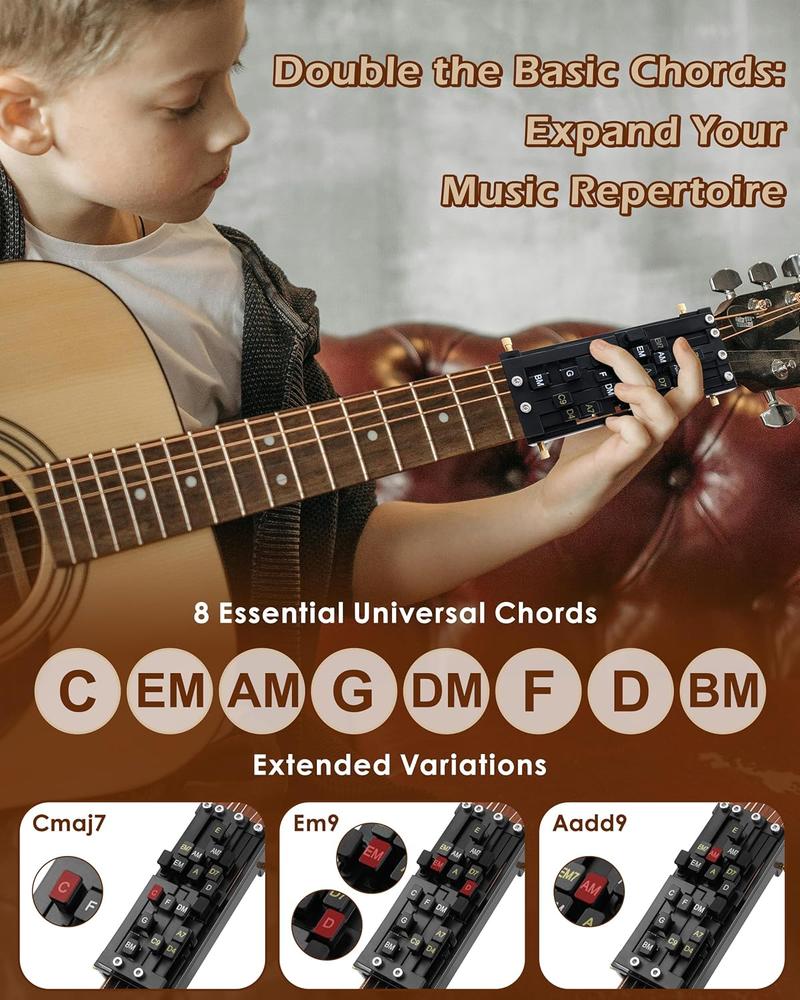 Guitar Aid Chords  Rhythm Teaching, Guitar Aid Chord Trainer, Guitar Chord Presser, Guitar Aid Assisted Tool for Family Beginners Friends  Gifts,Valentine's Day Gifts ,Deals for you days
