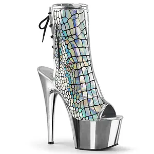 Pleaser Adore-1018HG Women's Open Toe Platform Ankle Boot, All Seasons Wear