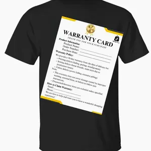 5-1 Warranty Card For Our T-Shirt - Sweatshirt - Hoodie