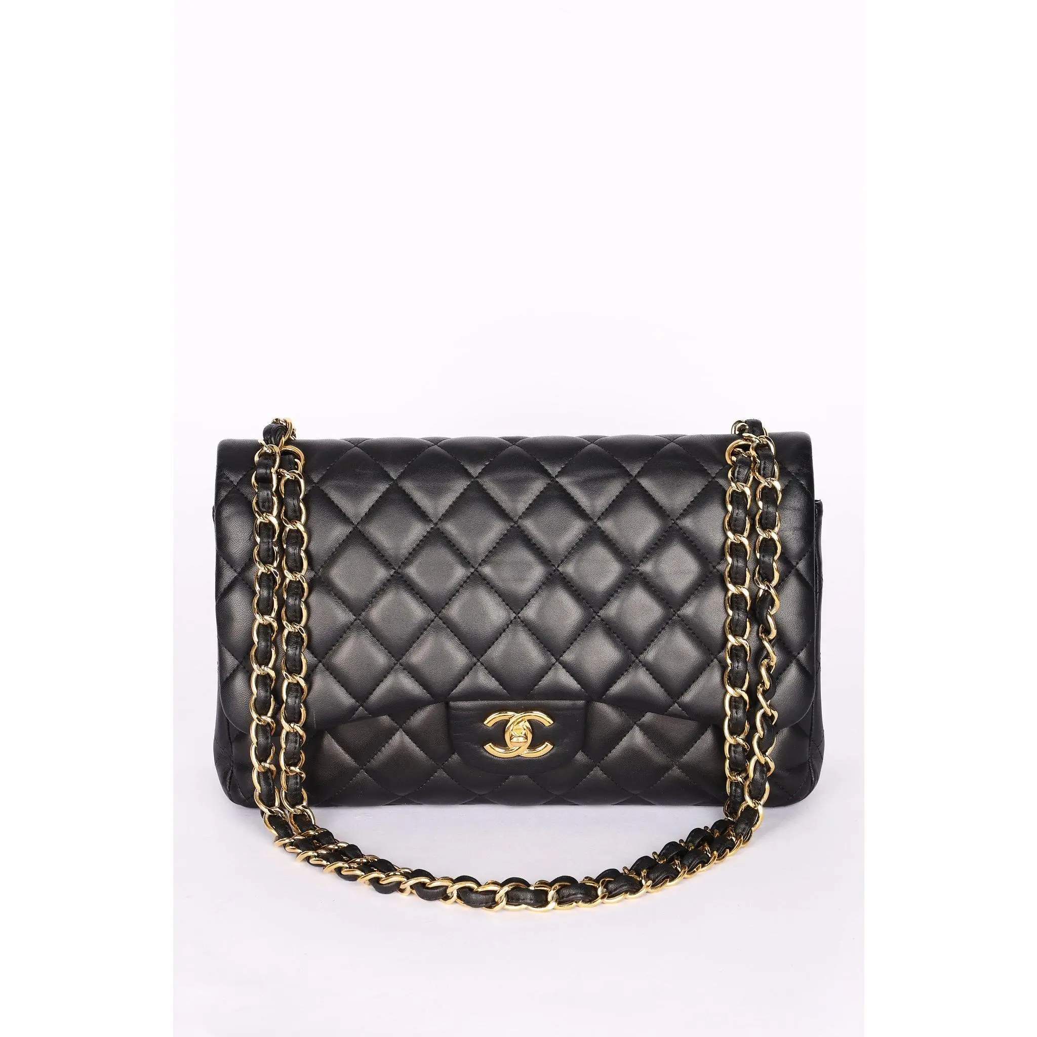 Pre-owned Designer Handbag/Wallet Chanel Jumbo Classic Double Flap 2012 GHW Drop 70