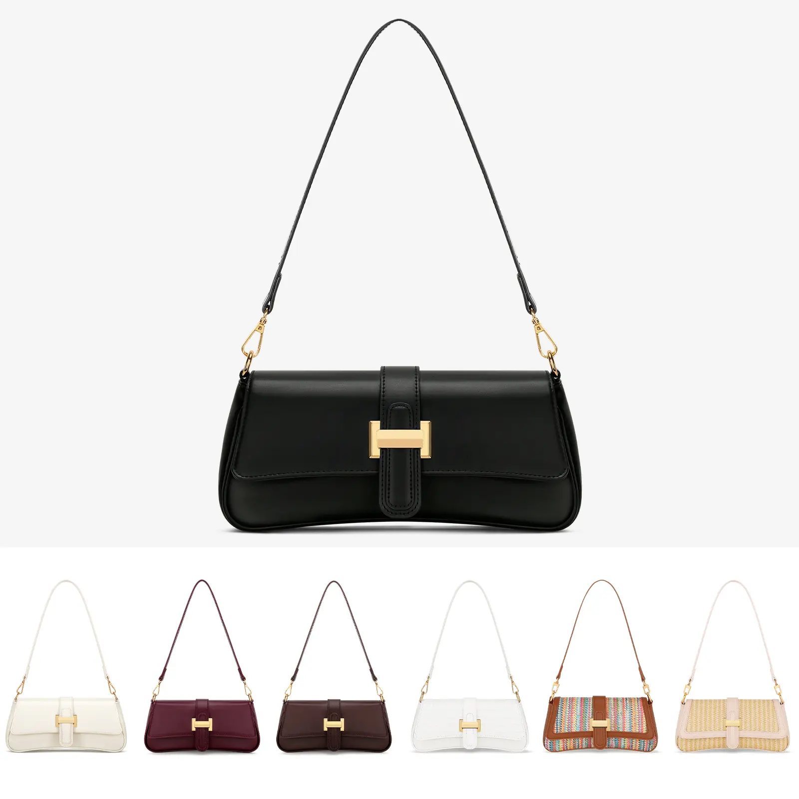 KKXIU Shoulder Bag for Women, Small Handbag Hobo Purses, Retro Clutch Underarm Bag