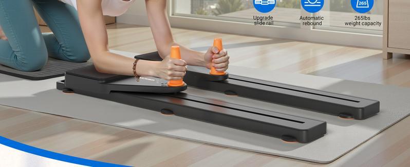 【Terra Gym】 Multi-functional Adjustable Ab Exercise Board, Split Ab Slide Roller Board, Home Pilates Reformer with Knee Mat for Home Gym Core & Ab Strength Training, Abdominal Crunch Machine SpringStatements