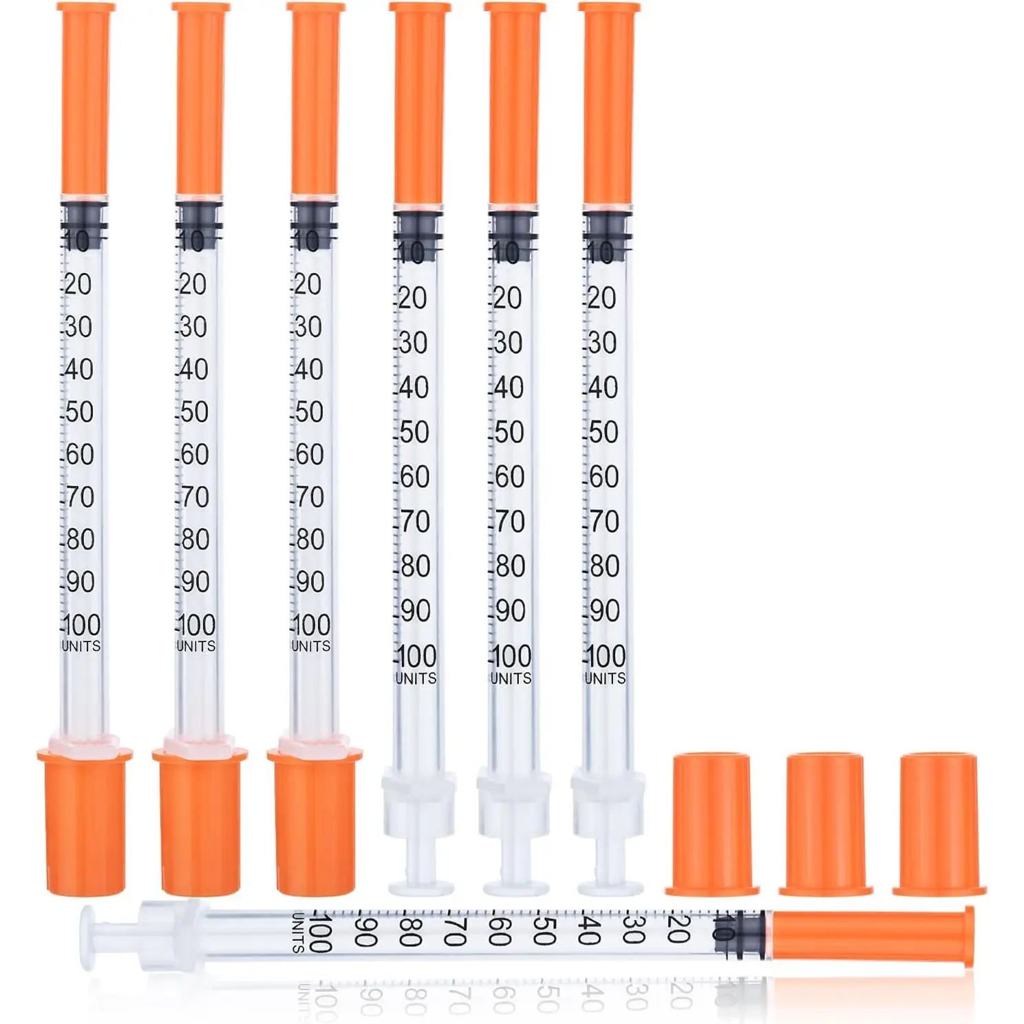 U-100 1ml Syringe 29 Gauge 5/16 Inch(8mm), 1cc Lab Supplies, Individually Sealed Pack of 100