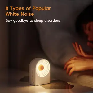 Portable Baby White Noise Machine with Night Light, 5.4 Bluetooth Speaker, Auto-Off Timer, Sleep Trainer, Routine Builder, White Noise Soother, Nursery Stories