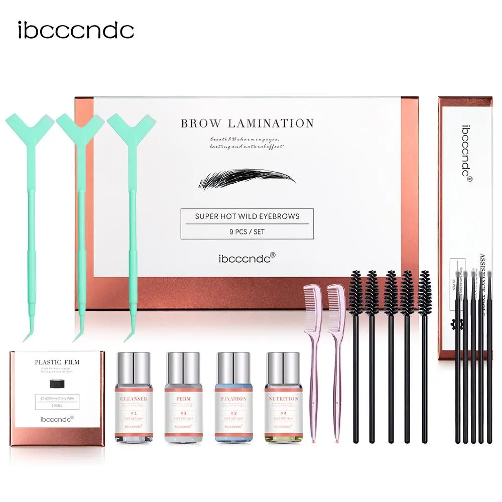 Eyebrow Lamination Kit, DIY Eyebrow Lift & Styling Cream Kit, Eyebrow Thickener, Eyebrow Enhancer for Fuller, Fluffy Eyebrows, Eyebrow Shaper Set, Brow Treatment Set, Lasts up to 8 Weeks, Suitable for Salon & Home Use