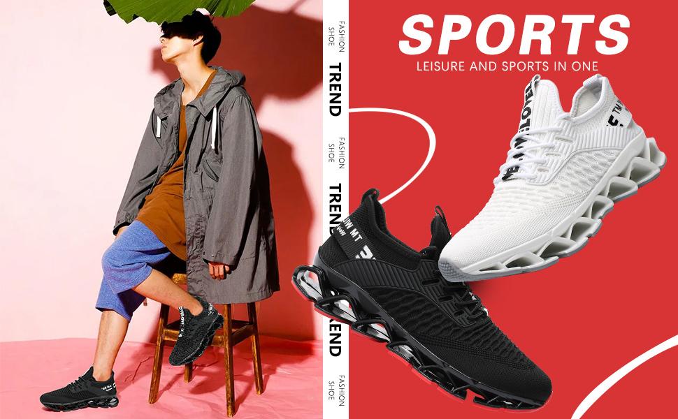 Men's Running Shoes Blade Tennis Walking Fashion Sneakers Breathable NonSlip Gym Sports Work Trainers, Perfectfor Students and Outdoor Sport Runner Closed Sports Shoes Walking Shoes Casual Training Footwear Athletic Outdoorfun