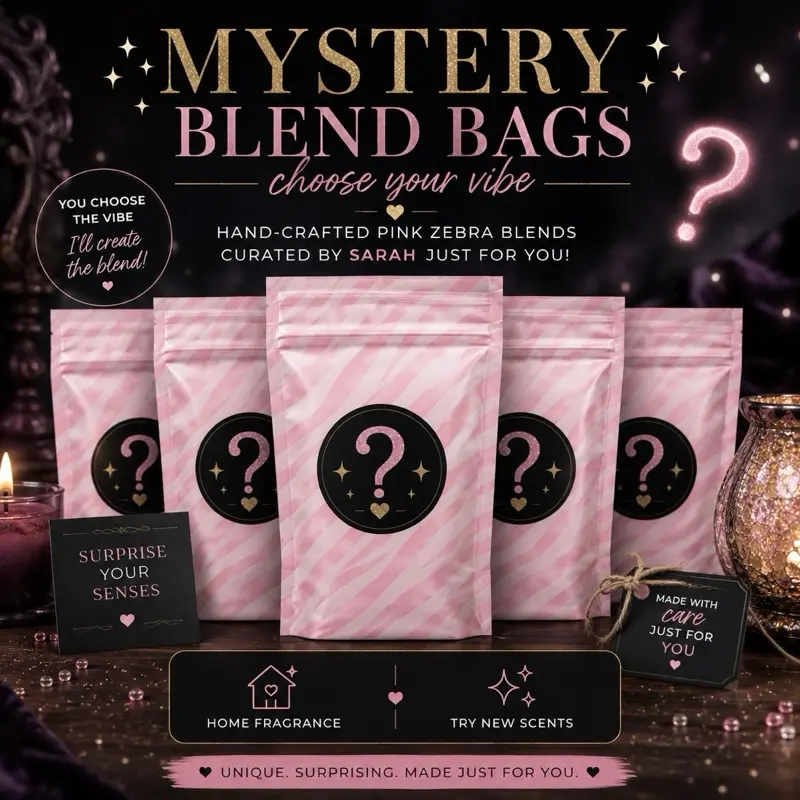 Pink Zebra Sprinkles Mystery Blend Scented Fragrance Freshener, 3.75 oz Bag with Beachy Aroma